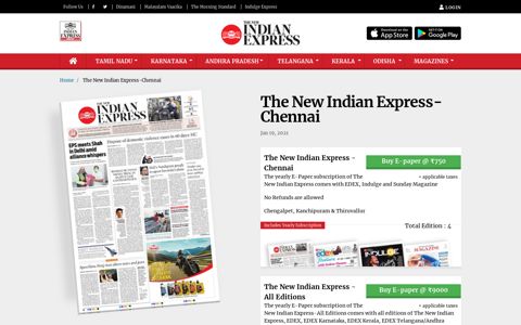The New Indian Express-Chennai | epaper Online