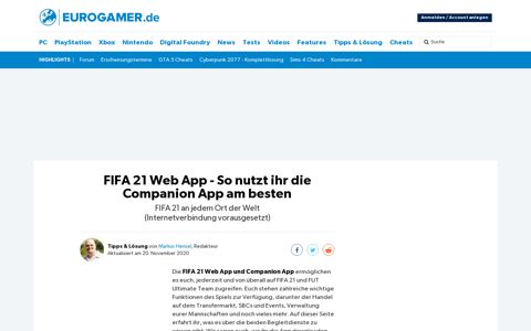 FIFA 21 Web App - So nutzt ihr die Companion App am besten ...