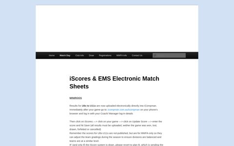 iScores & EMS Electronic Match Sheets | brookvalefc.com