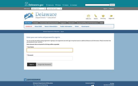 Sign In - Delaware Department of Education