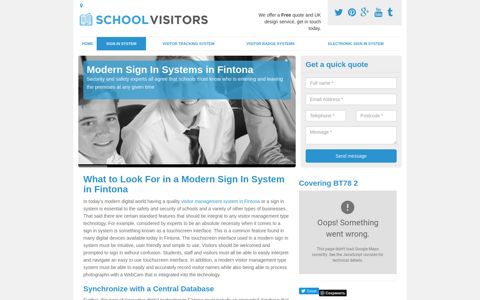 School Sign In System in Fintona - Visitor Management System