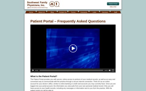 Patient Portal - Southwest Family Physicians, Inc.