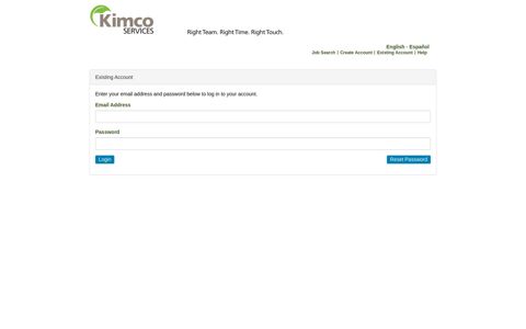 Kimco Services - Login