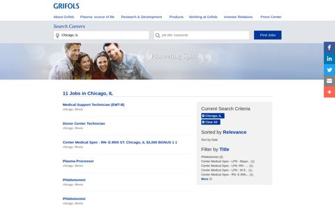Jobs in Chicago, IL - Grifols Jobs