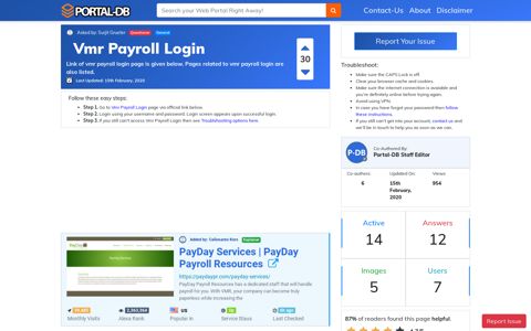 Vmr Payroll Login - Portal-DB.live