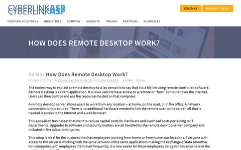How Does Remote Desktop Work? - CyberlinkASP