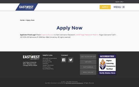 Apply Now / East-West University