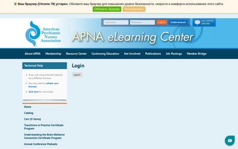Login - APNA eLearning Center: - American Psychiatric ...