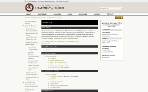 Nebraska - Department of Justice