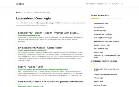 Leonardomd Com Login ❤️ One Click Access - iLoveLogin