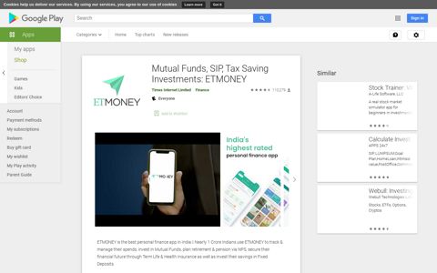 Mutual Funds, SIP, Tax Saving Investments: ETMONEY - Apps ...