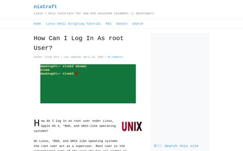 How Can I Log In As root User? - nixCraft
