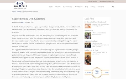 Supplementing with Glutamine – Ironcult
