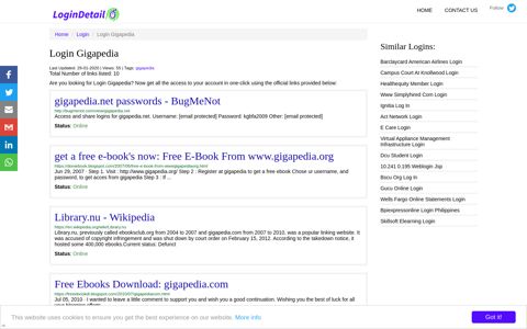 Login Gigapedia gigapedia.net passwords - BugMeNot - http ...