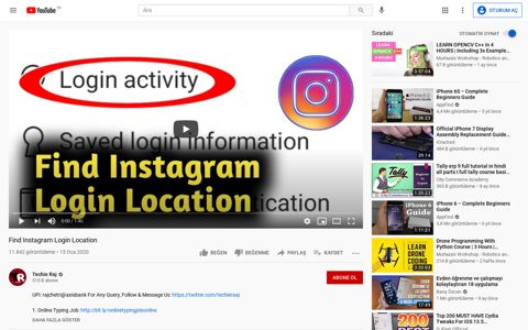 Find Instagram Login Location - YouTube