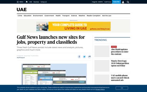 Gulf News launches new sites for jobs, property and classifieds