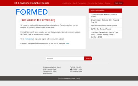Free Access to Formed.org – St. Lawrence Parish