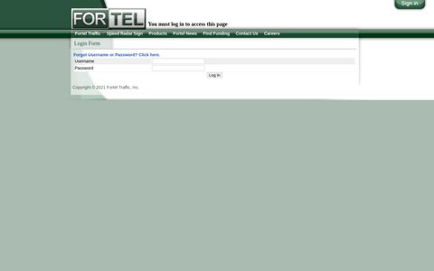 You must log in to access this page | Fortel Traffic, Inc.