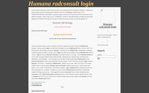Humana radconsult login