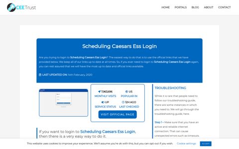 Scheduling Caesars Ess Login - Find Official Portal - CEE Trust