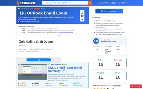 Liu Outlook Email Login - Portal-DB.live