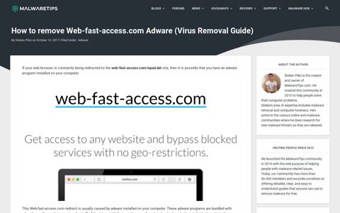 How to remove Web-fast-access.com Adware (Virus Removal ...