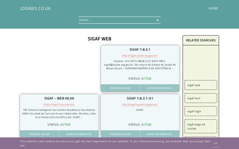 sigaf web - General Information about Login - Logines.co.uk