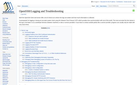 OpenSSH/Logging and Troubleshooting - Wikibooks, open ...