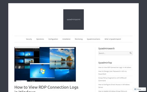 How to View RDP Connection Logs in Windows - sysadminpoint