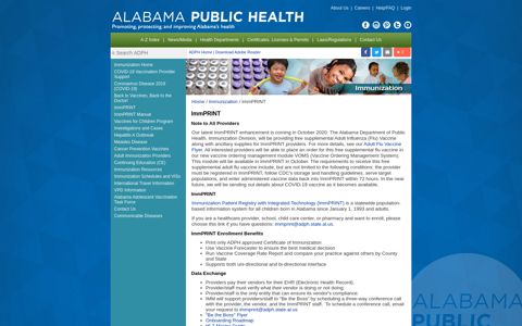 ImmPRINT | Alabama Department of Public Health (ADPH)