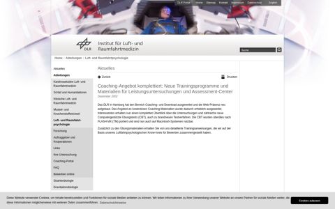 Institut für Luft- und Raumfahrtmedizin - Coaching ... - DLR