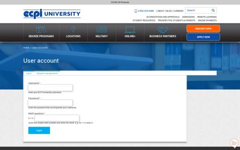 User account | ECPI University