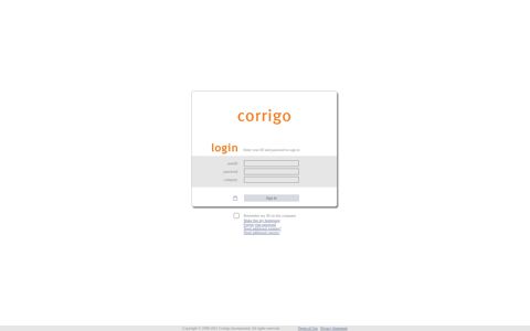 Login Page - Corrigo