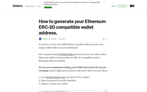 How to generate your Ethereum ERC-20 compatible wallet ...