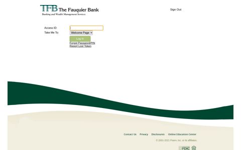 The Fauquier Bank Business Online Banking