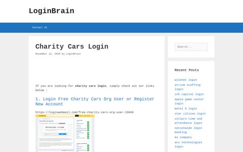 Charity Cars Login Free Charity Cars Org User Or Register ...