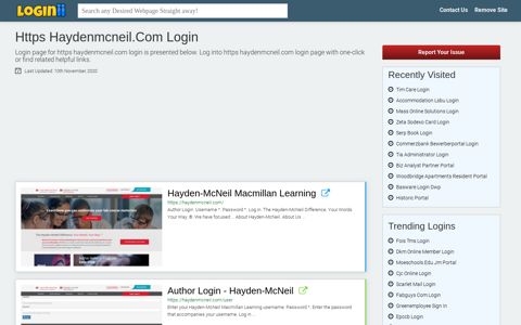 Https Haydenmcneil.com Login - Loginii.com