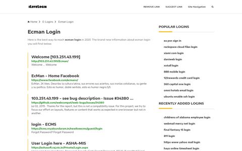 Ecman Login ❤️ One Click Access - iLoveLogin