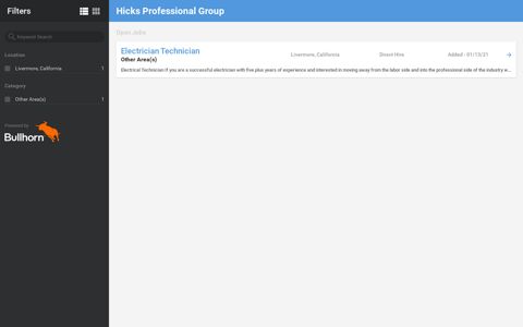 Career Portal - Hicks Professional Group