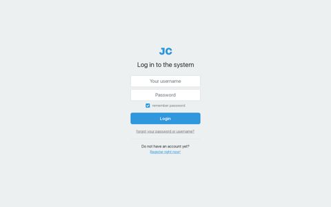 Log in to the system :: justclick.io