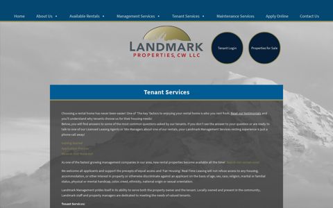 Tenant Services - Landmark Management