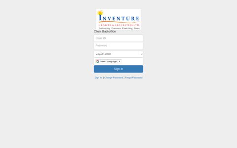 Inventure Growth & Securities Ltd. Client Login