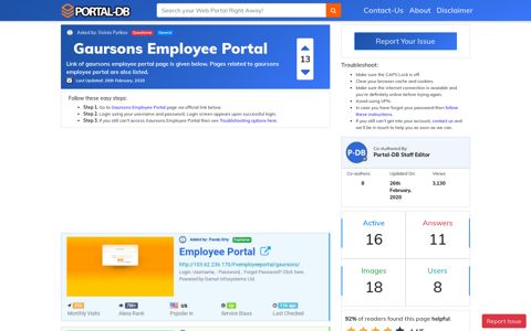 Gaursons Employee Portal