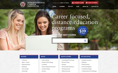 International Career Institute: Distance Education