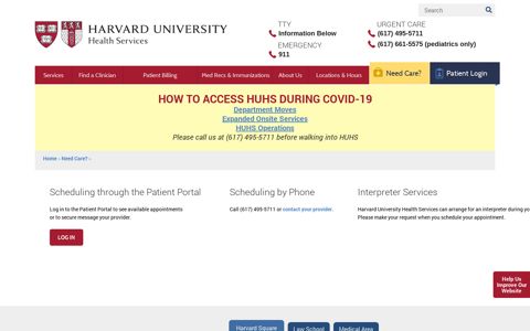 Make an Appointment | Harvard University Health Services