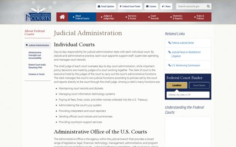 Judicial Administration | United States Courts - USCourts.gov