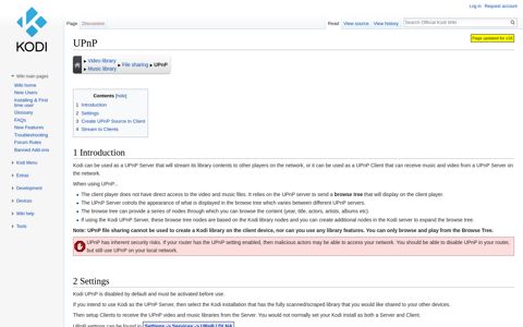 UPnP - Official Kodi Wiki