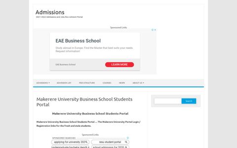 Makerere University Business School Students Portal ...