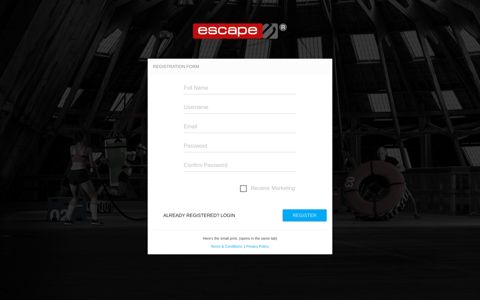 register now. - Escape Training