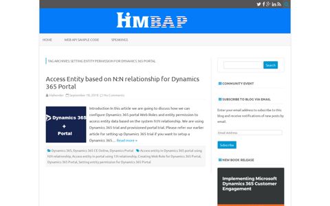 Setting entity permission for Dynamics 365 Portal | HIMBAP